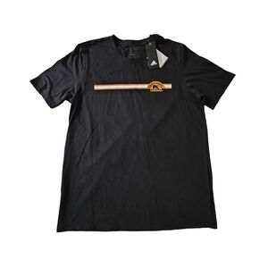 Boston Bruins Adidas Black Short Sleeve T-Shirt NHL Hockey Men's Medium NEW NWT
